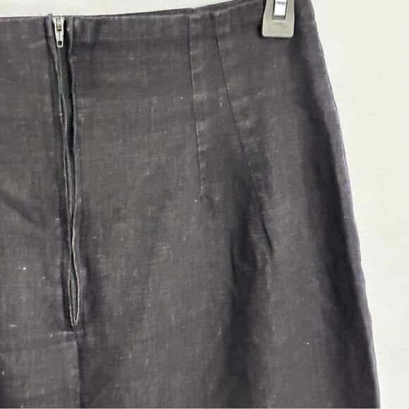 VTG Adolfo International | Women’s Black Linen Pencil Skirt Knee-Length Workwear - Picture 10 of 15